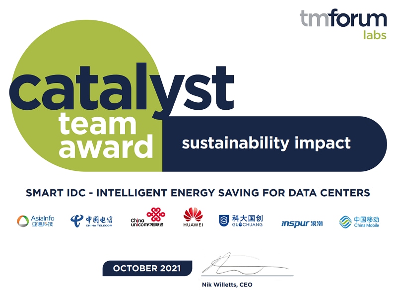 the 2021 TM Forum Sustainability Impact Award